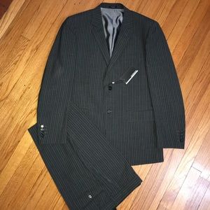 Brand new with tags striped grey suit
